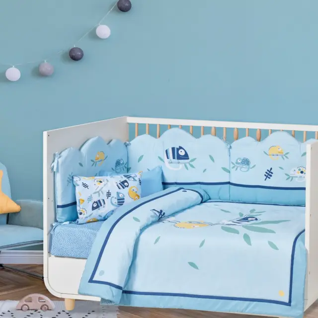 Κουβερλί Κούνιας 110x150 Fun Das Home 4935 Blue 100% Microfiber 2