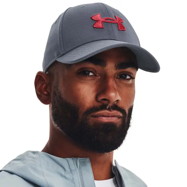 Under Armour Men's Blitzing Adjustable Cap Γκρι - Κόκκινο 1376701-044 (Under Armour) - One Size 3