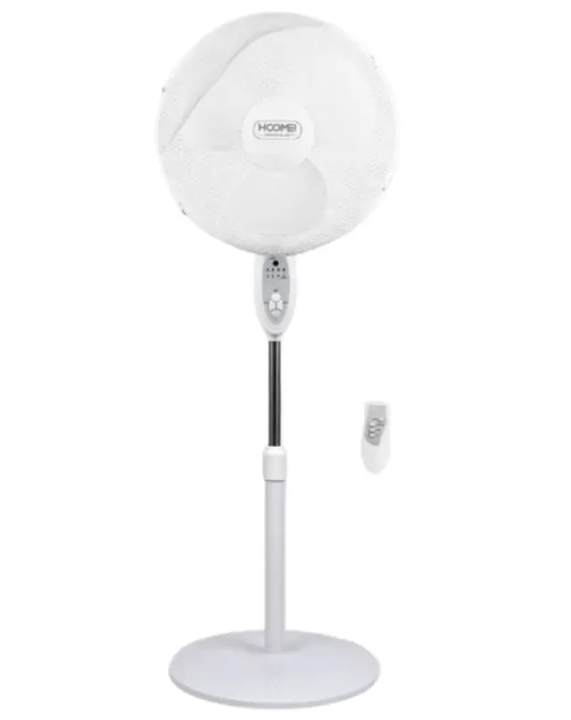 Hoomei Επιδαπέδιος Ανεμιστήρας 50W με Διάμετρο 40cm και Ορθοστάτη HM-8662R-W