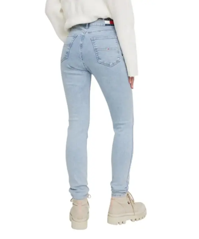 Tommy Hilfiger - Γυναικείο Jean Th Donna High Waist Slim Fit DW0DW17454-1AB Γαλάζιο 2