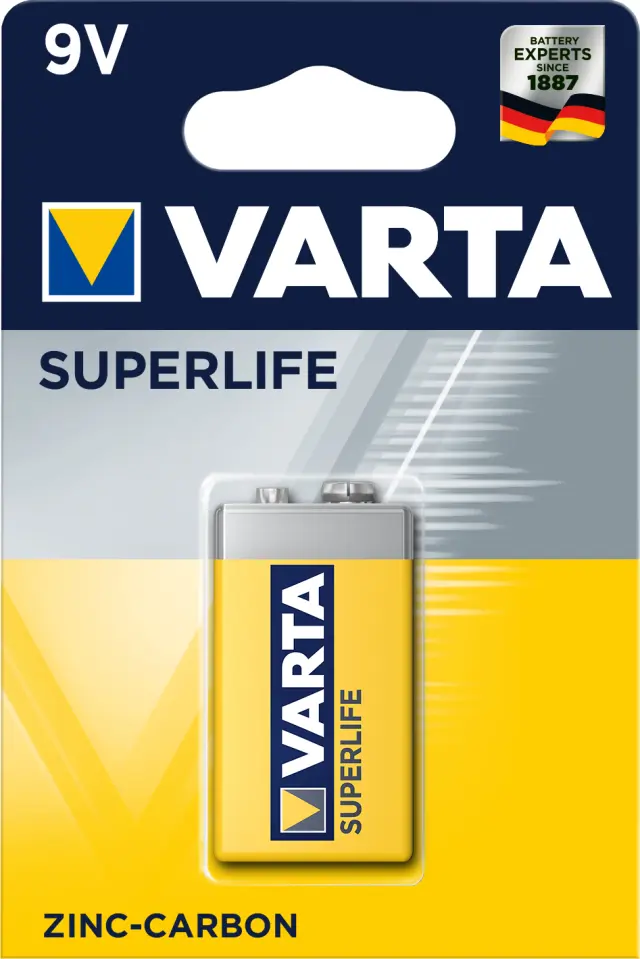 Varta Superlife 6F22 zinc carbon battery (blister) (VART16965)