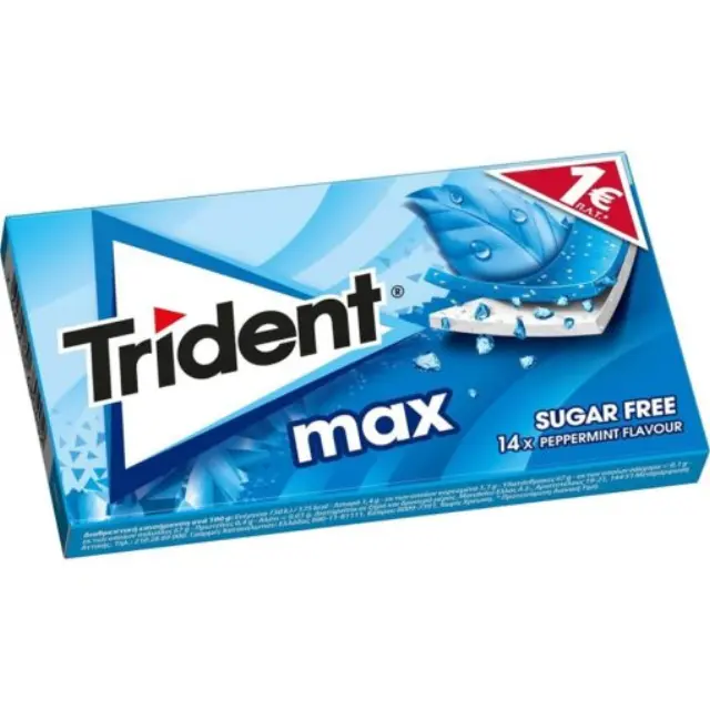 Trident Max Μέντα Χωρίς Ζάχαρη Συσκ. 12 τμχ