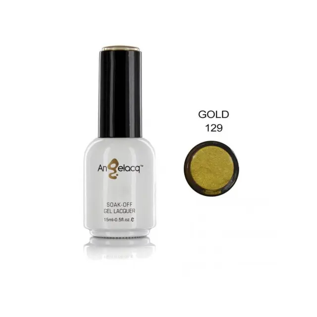 Ημιμόνιμο επαγγελματικό βερνίκι ANGELACQ 15ML - 0.5FL.OZ 129 Perle Gold