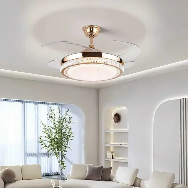 Ανεμιστήρας οροφής & φωτιστικό - DS-6609 - 2*48W - 431613 - Gold 2