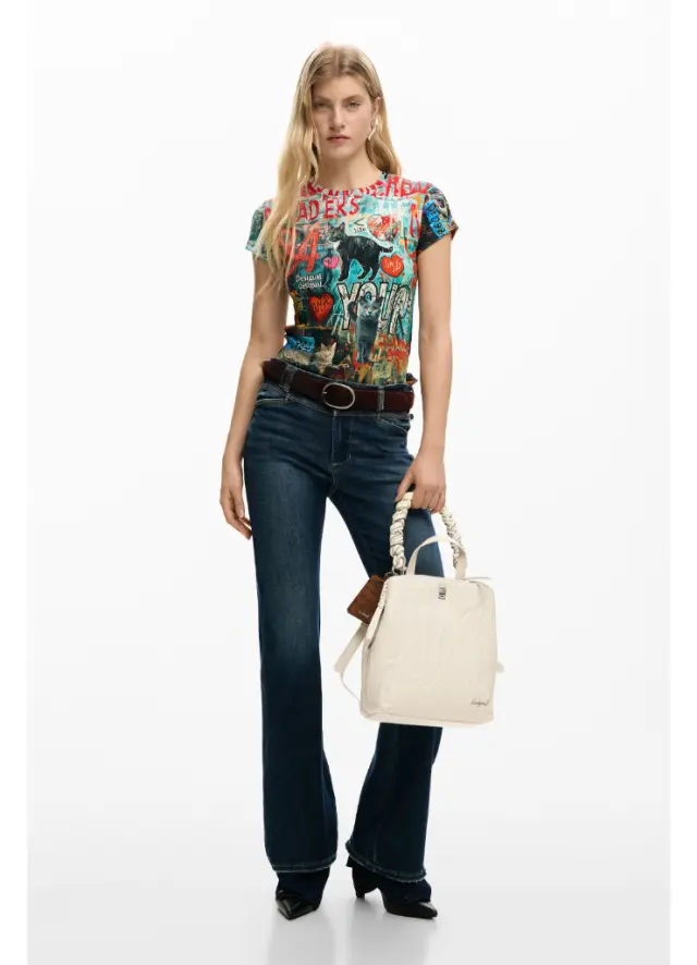 DESIGUAL - BACK_HELIUM SUMY MINI ECRU 2