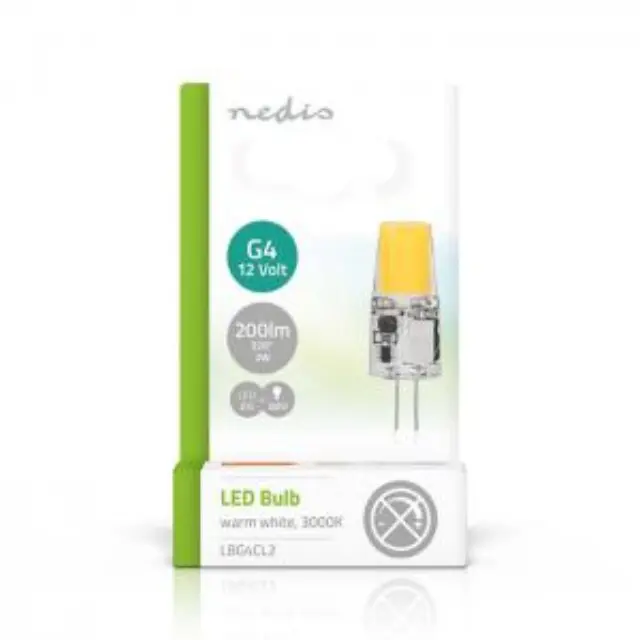 Λαμπτήρας LED G4, 2W, με χρωματισμό \"Warm white\" 200lm, 15.000 ωρών. 3