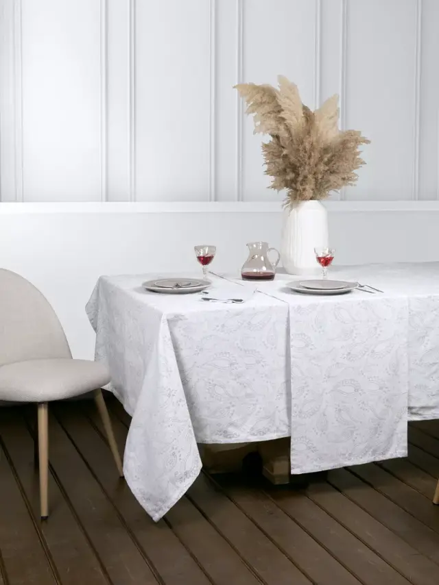 Τραπεζομάντηλο 160x310 Nima Flow Gray 40% Βαμβάκι-35% Πολυέστερ-23% Βισκόζη-2% Λινό
