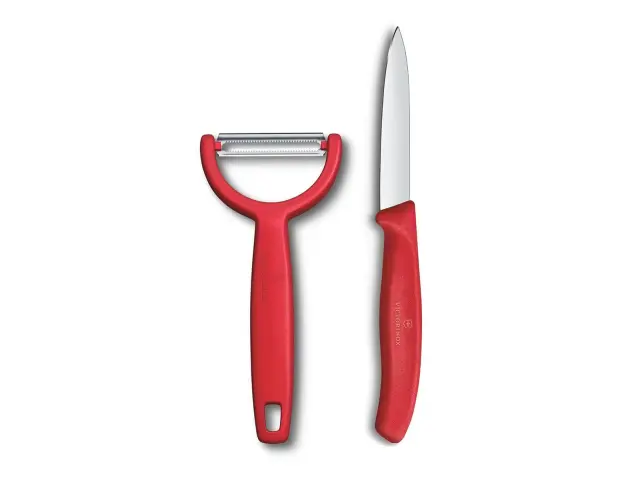 Σετ Μαχαίρια Γενικής Χρήσης & Αποφλοιωτής Victorinox Swiss Classic με μήκος λεπίδας 8cm - Red - 2 τεμάχια6.7111.22C1 3