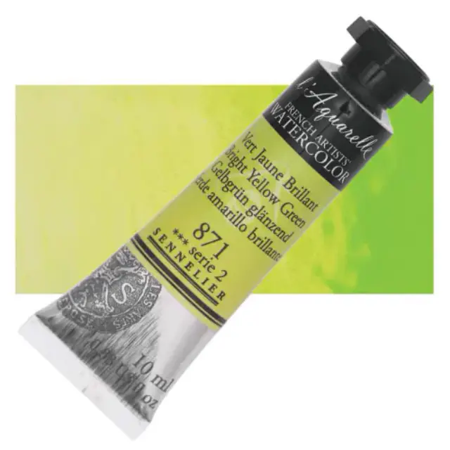 Χρώμα Ακουαρέλας Sennelier l Aquarelle Σωληνάριο 10ml - 871 Bright Yellow Green