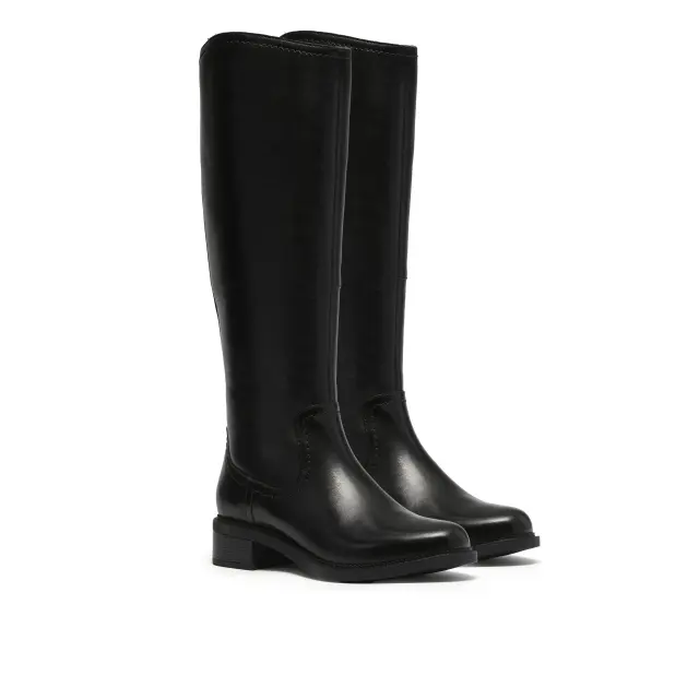Clarks Maye Ride γυναικείες δερμάτινες ψηλές μπότες 26320215-1 2