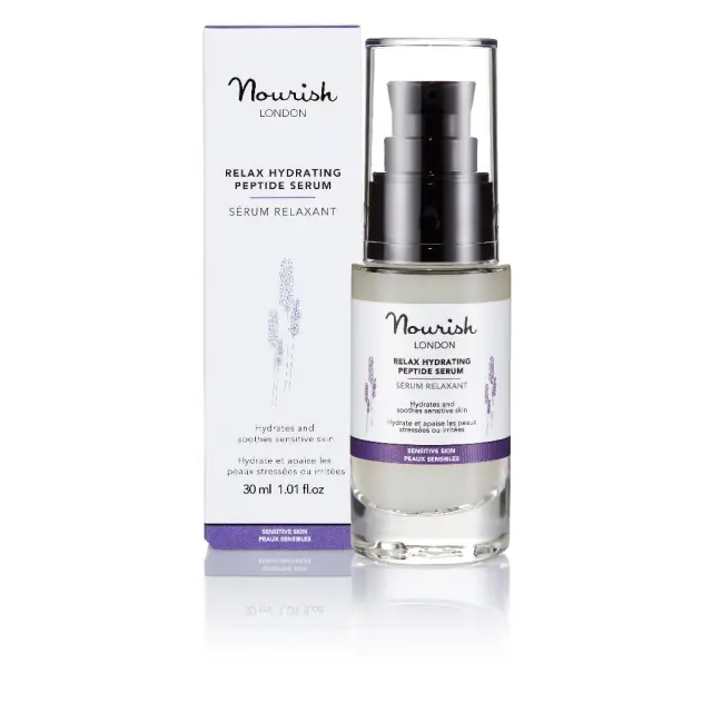 Nourish London Relax Hydrating Peptide Serum – Βιολογικός Ορός Προσώπου Με Πεπτίδια Για Ευαίσθητη Επιδερμίδα