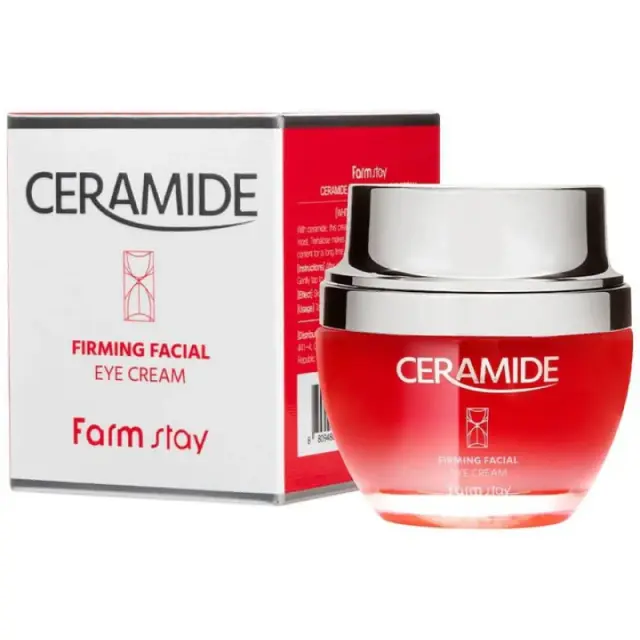 Farmstay Ceramide Facial Eye Cream Συσφικτική Κρέμα Ματιών κατά των Μαύρων Κύκλων 50ml