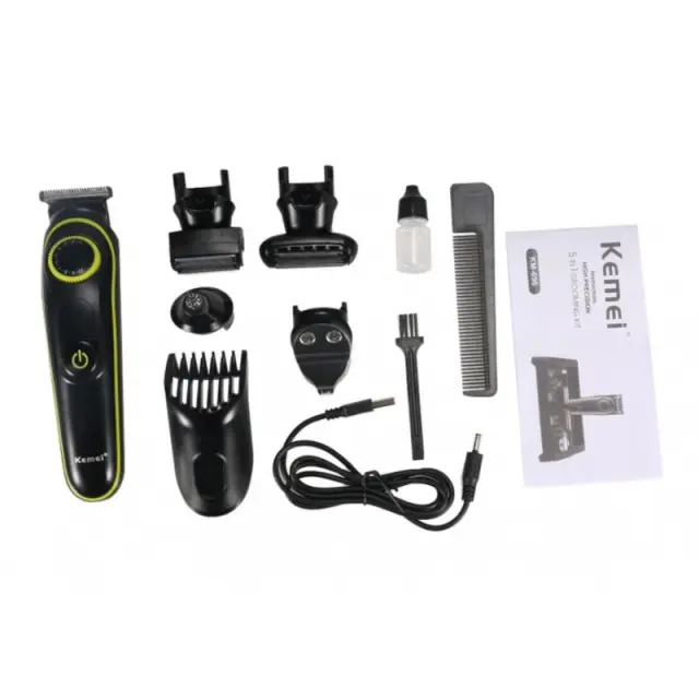 KEMEI KM-696 - Σετ κουρευτικής και ξυριστικής μηχανής για μαλλιά γένια και σώμα 5 σε 1 2