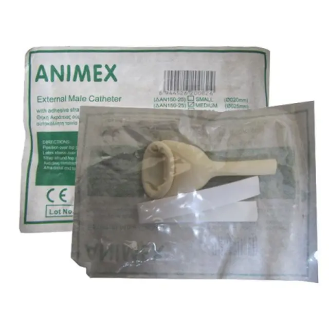 Animex Ανδρική Θήκη Ακράτειας Ούρων Αυτοκόλλητη Ταινία Medium 0.25mm