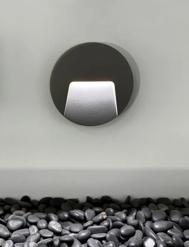 Pam Φωτιστικό Led τοίχου στρογγυλό 3W IP65 ø13.5x3cm ανθρακί 2