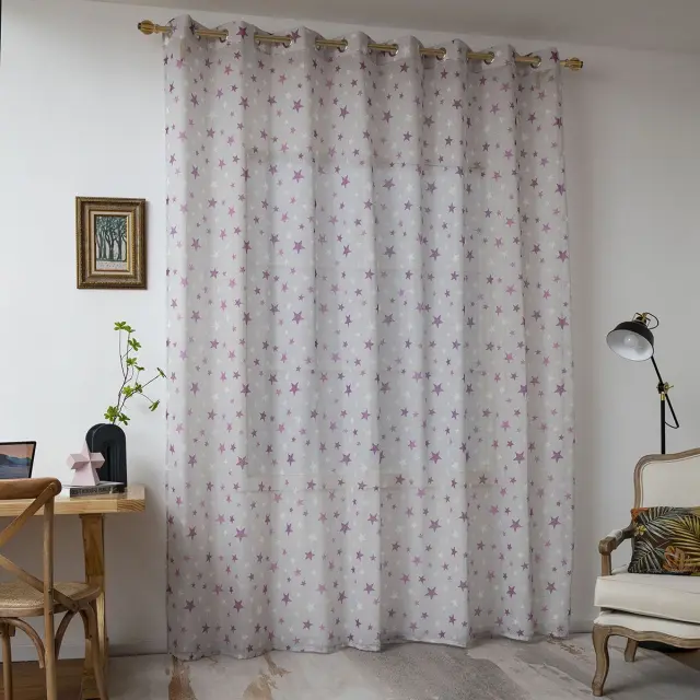 Κουρτίνα Με 16 Κρίκους 280x280 Γάζα Beauty Home 6122 Γκρι 100% Πολυέστερ 2