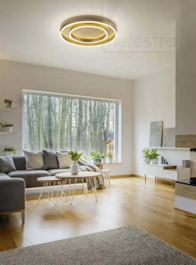 SONA Φωτιστικό Οροφής LED Χρυσό Φύλλο 60W – Dimmable IP20 2