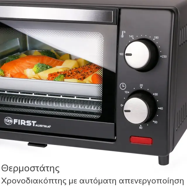 Φουρνάκι Χαλαζία Με Χρονοδιακόπτη 10lt 800W FIRST AUSTRIA FA-5041-2 3