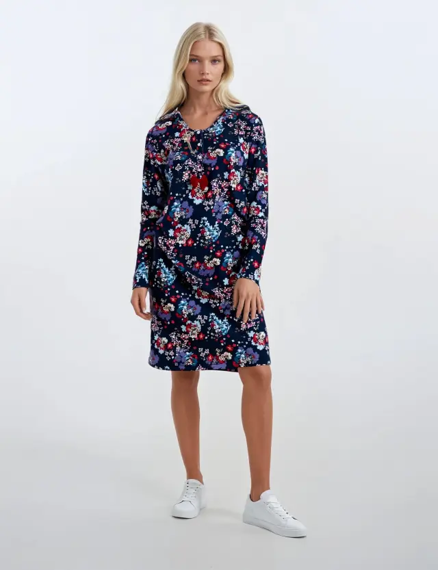 W537 - Type - NIGHTGOWN BORDO FLOWERS