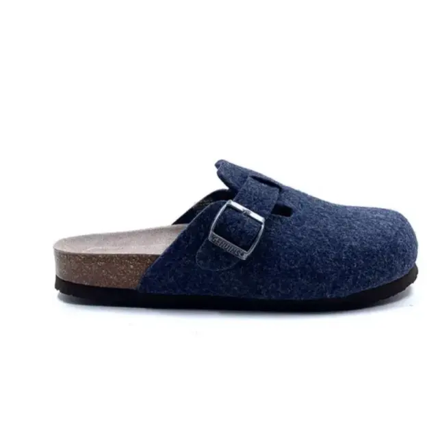 Genuins Παντόφλες Ανδρικό δέρμα Μπλέ GEN/RIVA FELT G106669 NAVY - 44