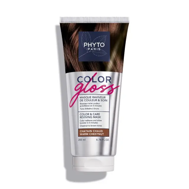 Phyto Color Gloss Μάσκα Αναζωογόνησης Χρώματος & Περιποίησης Châtain Chaud (Καστανό Ζεστό) 200ml