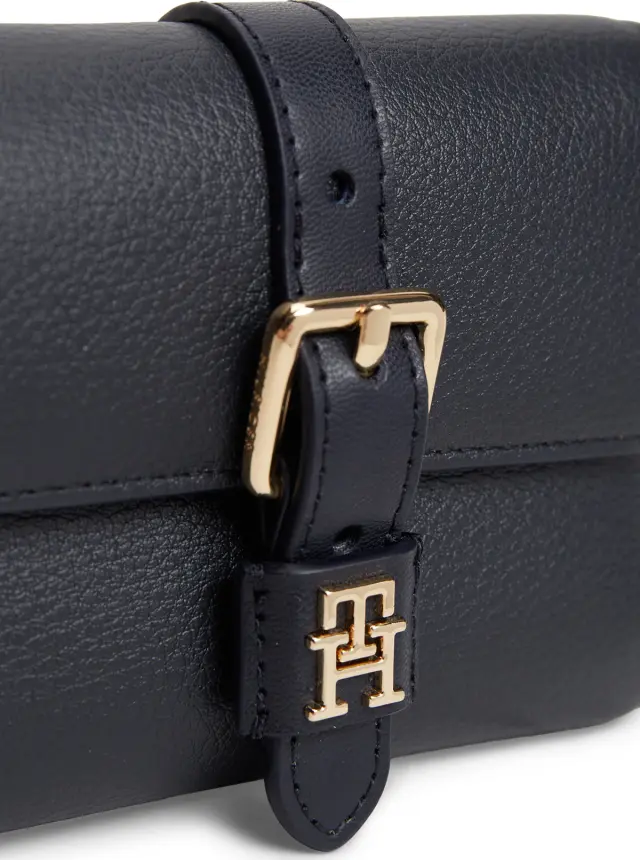 Tommy Hilfiger Γυναικείο Μικρό Πορτοφόλι TH Buckle Trifold Μπλε Σκούρο 3