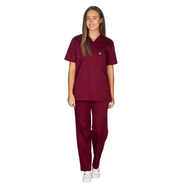 Ιατρική Στολή Unisex – Μπορντώ XXS-8XL - XL 3
