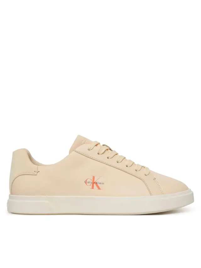 Calvin Klein - Γυναικεία Sneakers Low Pro Cups Lth Ml HW0HW03146-0F4 Μπεζ