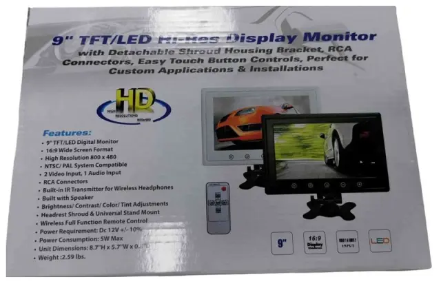 Οθόνη - Monitor αυτοκινήτου - 9'' - 12V - 011226 3