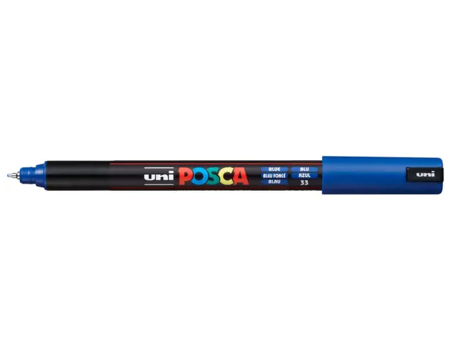 Μαρκαδόρος Σχεδίου Uni Posca PC-1MR με πάχος μύτης 0.7mm - BluePC-1MR(E) - MΠΛE