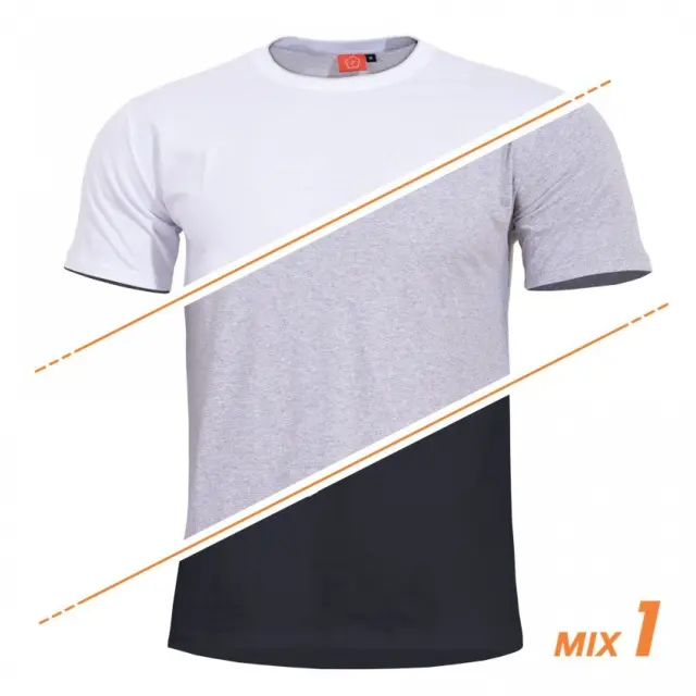 Pentagon Orpheus 3 T-Shirt Pack-Μπλουζάκια Μακό για Τακτική - Καθημερινή Χρήση - 61-TRIPLE Mix1-Άσπρο-Μαύρο-Γκρι