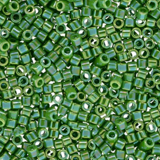 Χάντρα Miyuki Delica 10/0 - DBM0163 - Opaque Rainbow Green ~7gr