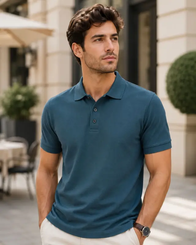 Μπλούζα Polo Noshame® Πετρόλ - 112635 - XXL