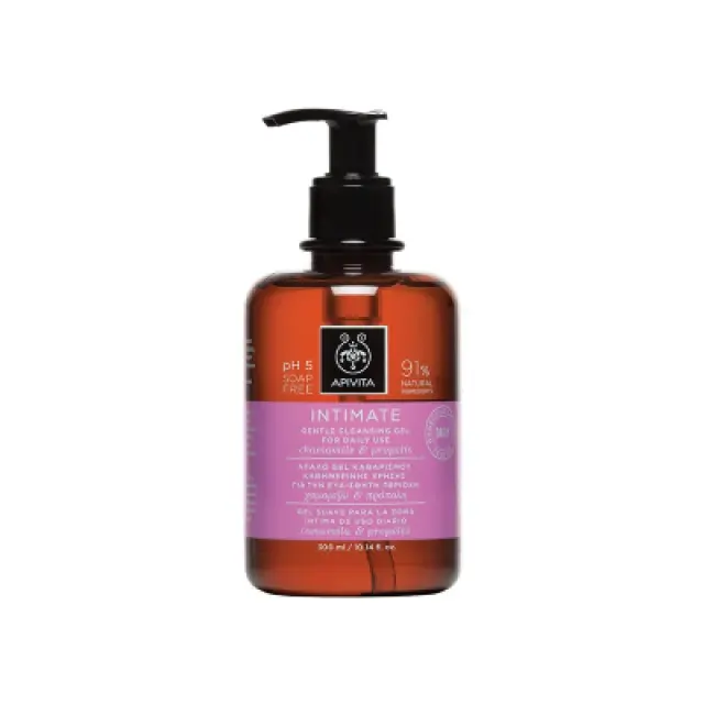 Apivita Intimate Care Daily, Gel για την Ευαίσθητη Περιοχή με Χαμομήλι + Πρόπολη - Smart Pack 300ml