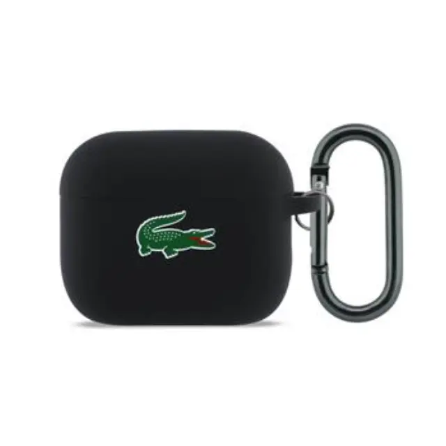 Lacoste Liquid Silicone Croc Logo Case for AirPods Pro 3 Black
