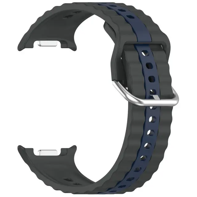 Techsuit® Λουράκι Σιλικόνης για Samsung Galaxy Watch 8/9 (40 /44/46 MM)- Shadow Gray 2