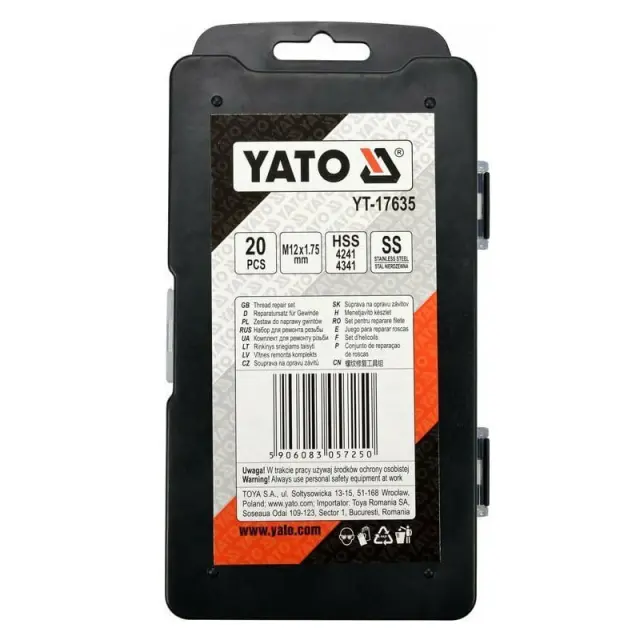 Yato Σετ Επιδιόρθωσης Σπειρωμάτων YT-17635 2