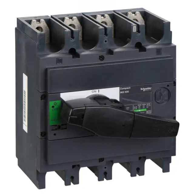Switch disconnector Compact INS500 4P 500A black rotary handle