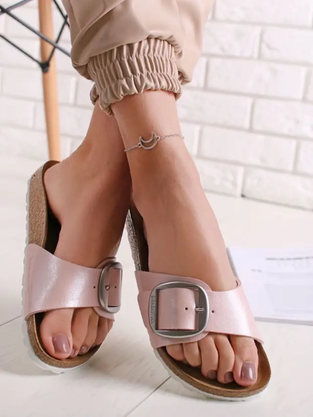 Birkenstock Πέδιλα Γυναικείο Birko-Flor(ανθεκτικό υλικό της Birkenstock-επιτρέπει την επαφή με το νερό) Ροζ BIR/MADRID BIG BUCKLE 1018773 L/ROSE 2