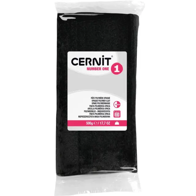Πολυμερικός Πηλός Cernit Number One No100 - Black - 500gr