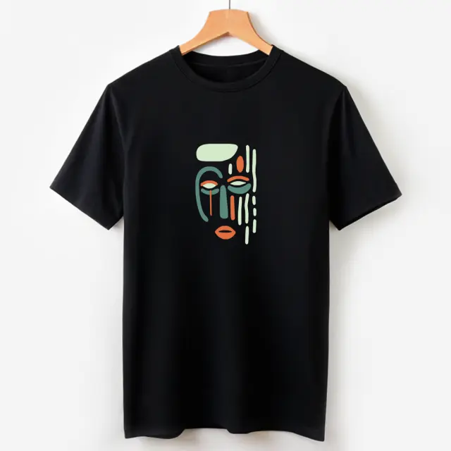 T-shirt Noshame® Μαύρο με τύπωμα Abstract - 122321 - XXL 3