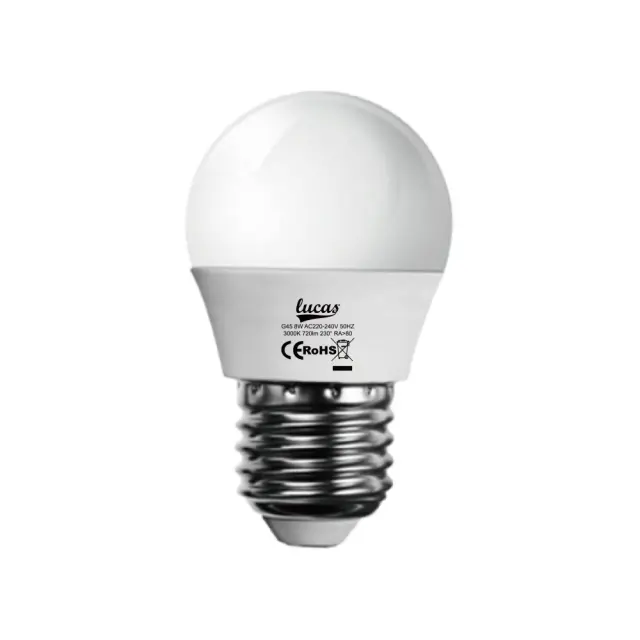 Λαμπτήρας LED E27 G45 8W 4000K Lucas