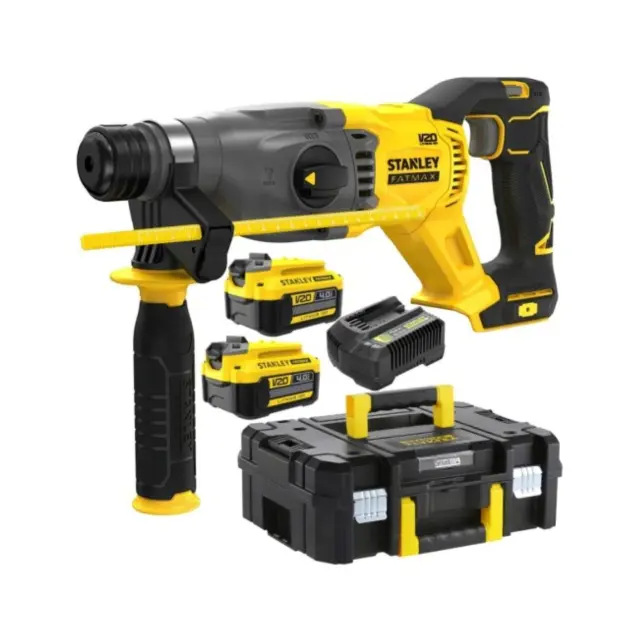 Stanley Fatmax SFMCH900M22-QW - Πνευματικό Πιστολέτο Μπαταρίας Brushless SDS PLUS σε Βαλίτσα Μεταφοράς με Φορτιστή και 2 Μπαταρίες 4.0Ah (2×4.0Ah)