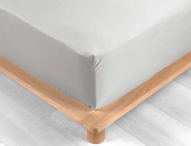 Σεντόνι Υπέρδιπλo με λάστιχο Percaline Douceur d'intérieur από βαμβάκι περκάλι 78TC, με διαστάσεις 160x200cm - White 1644651