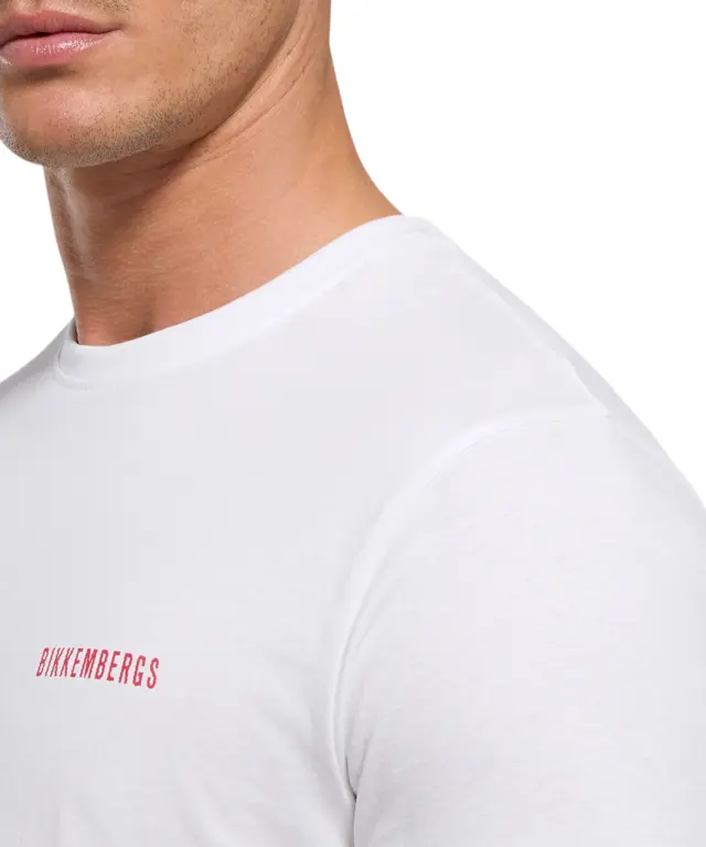 Bikkembergs - Ανδρικό T-shirt Κοντομάνικο BKK3MTS04-WHITE Λευκό 3