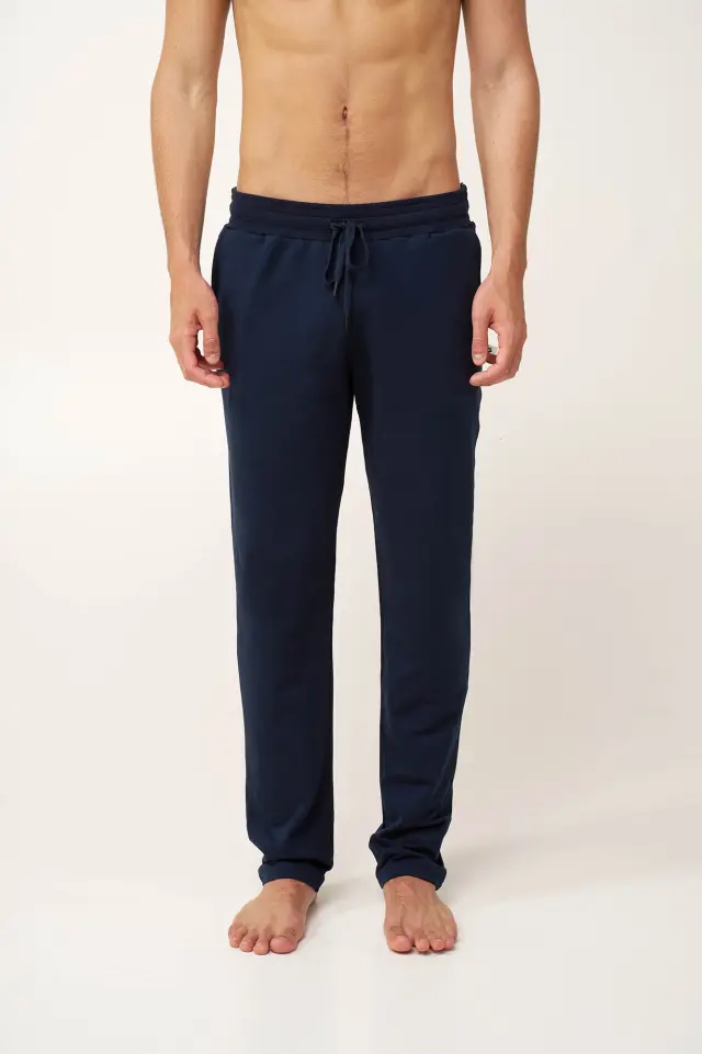 Ανδρικό Βαμβακερό Μακρύ Παντελόνι Vamp 24840 BLUE 3