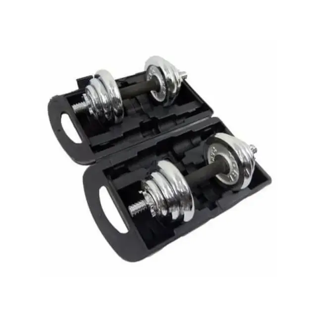 York Fitness Αλτήρες Σετ 20kg σε Βαλιτσάκι - Chrome Dumbell Set 20kg 0173006 2