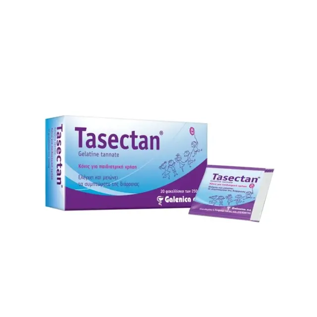Galenica Tasectan Kids Ελέγχει Και Μειώνει Τα Συμπτώματα Της Διάρροιας, 20 Φακελλίσκοι των 250mg