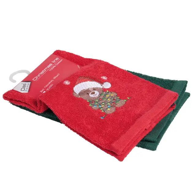 Πετσέτες Κουζίνας Σετ 2Τεμ 30x50 Christmas Das Home 0905 Red-Green 100% βαμβακερό 2