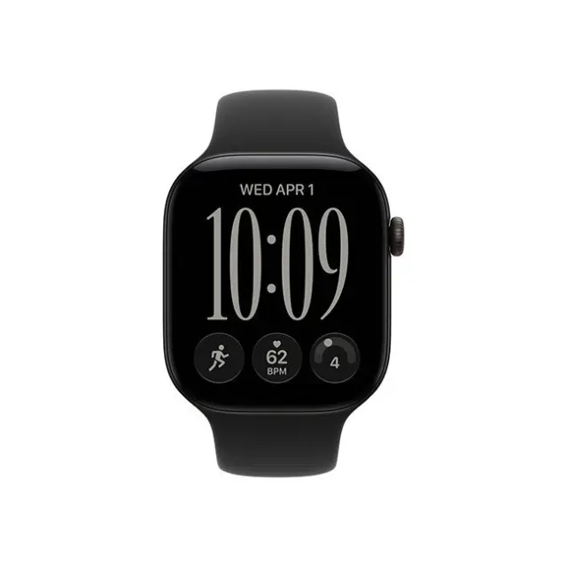 Apple Watch Series 12 GPS & Cellular 42mm Black Aluminium Case with Black Sport Band S/M